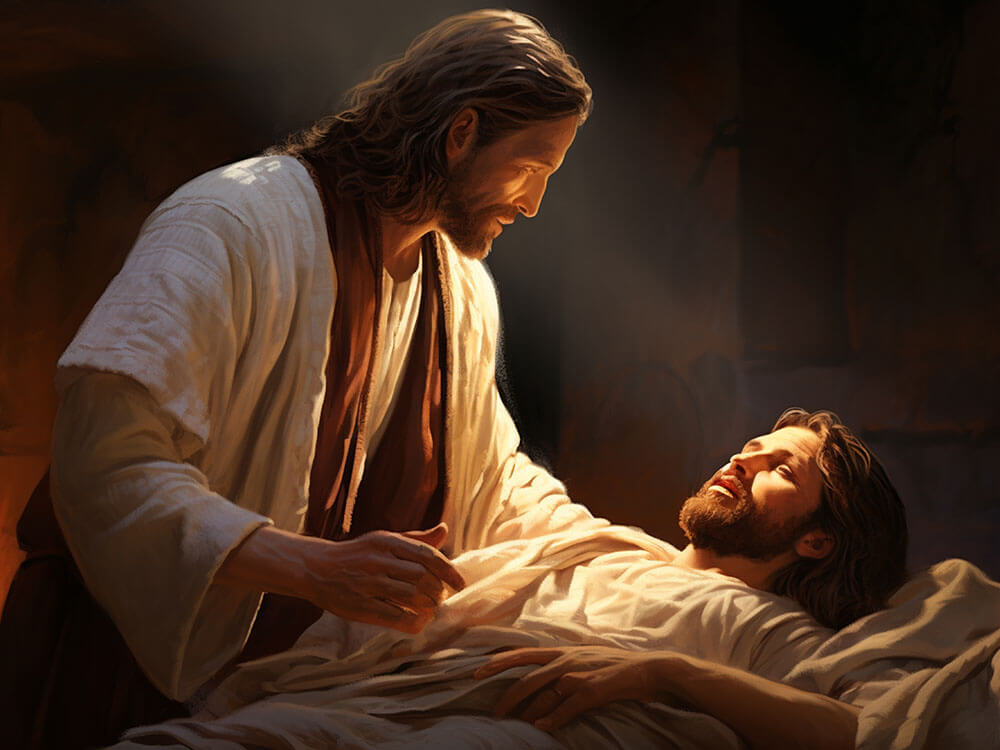 Jesus healing the sick